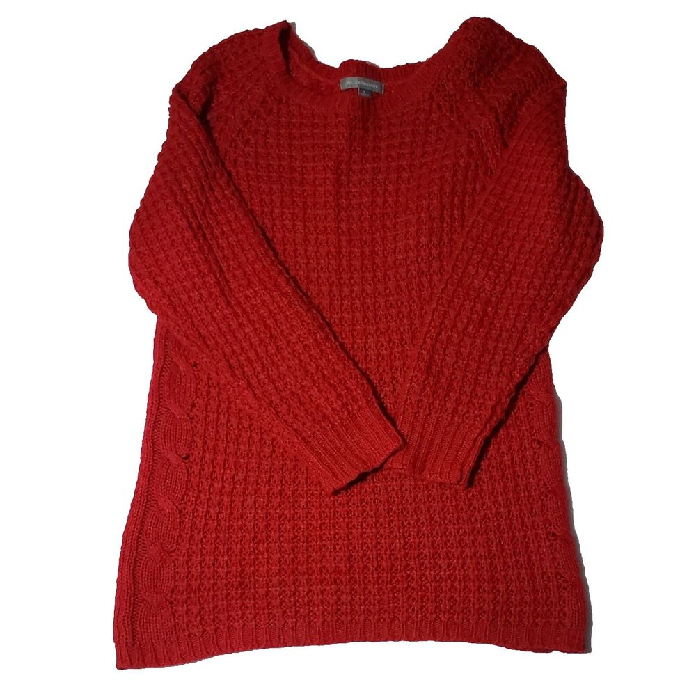 NY Collection Women's Red Long Sleeves Sweeter Size L #2